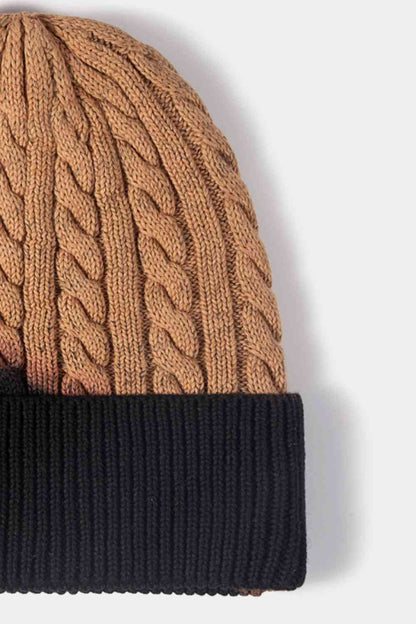 Cable-Knit Cuffed Beanie